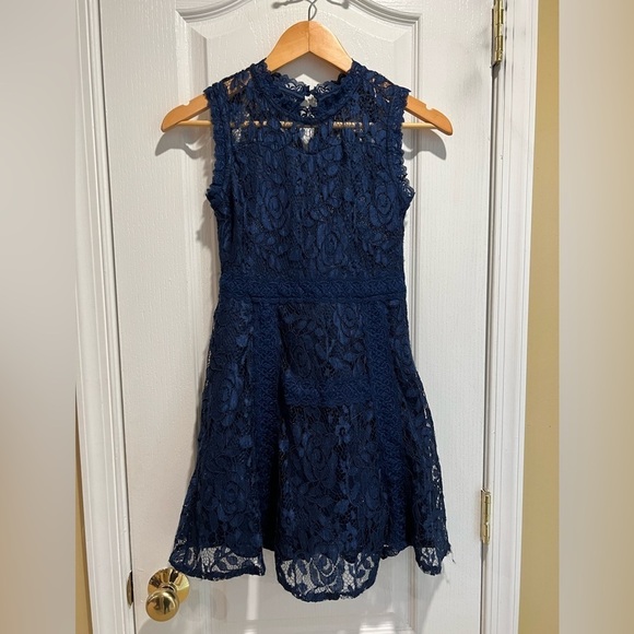 Knitworks Other - Knitworks girls￼ dress size 10 navy blue lace.